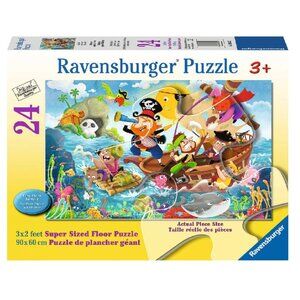 New sealed Ravensburger  Supersize Floor Puzzle 24 Pc Pirates Land Ahoy!